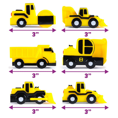 Tub Works® Construction™ Trucks Mold Free Bath Toys, 6 Pack