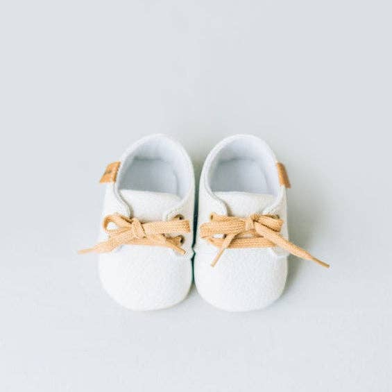 Baby Boy White Vegan Leather Shoes