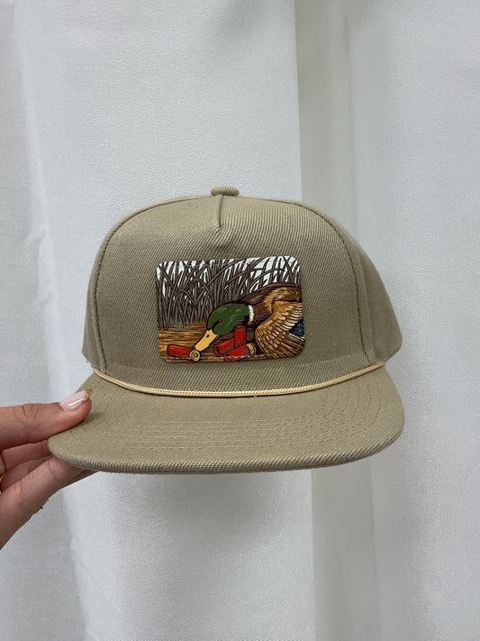 Mallard and Shells Rope Hat