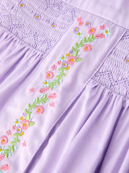 Collared Purple Floral Dress