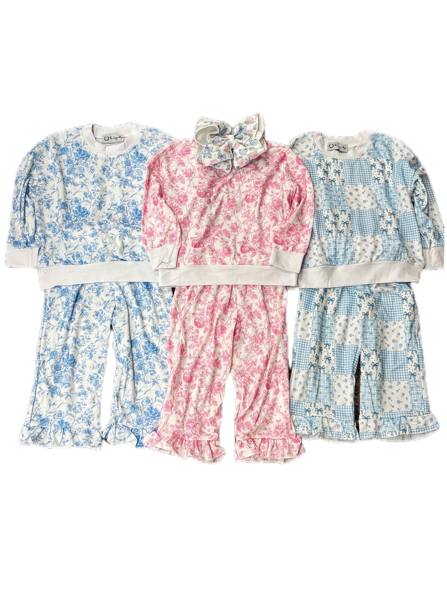 Pink Floral Flare Pant Set