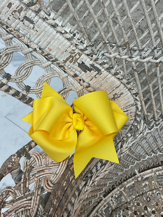 Classic Yellow Hair Bow