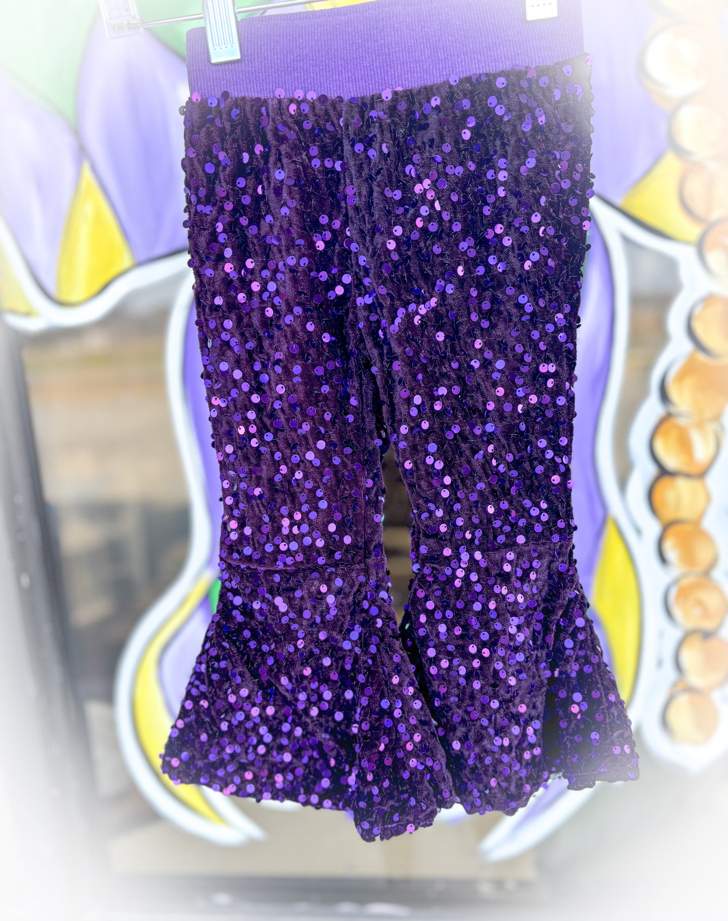 Purple Sequin Bellbottoms