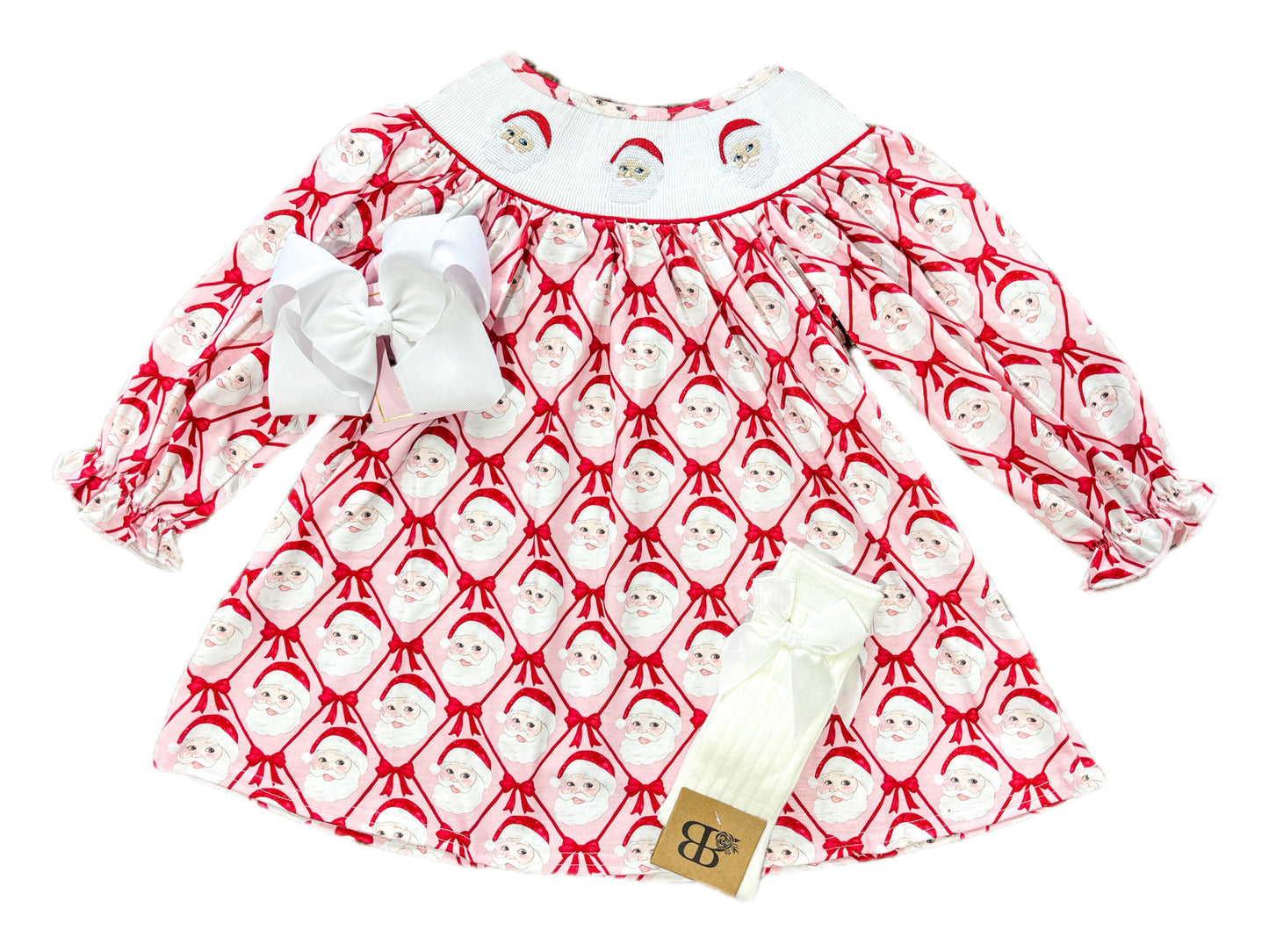 Coquette Santa Smock Dress