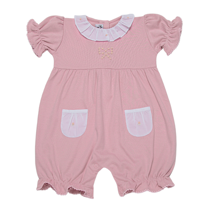 Baby Pink Heart Pima Romper