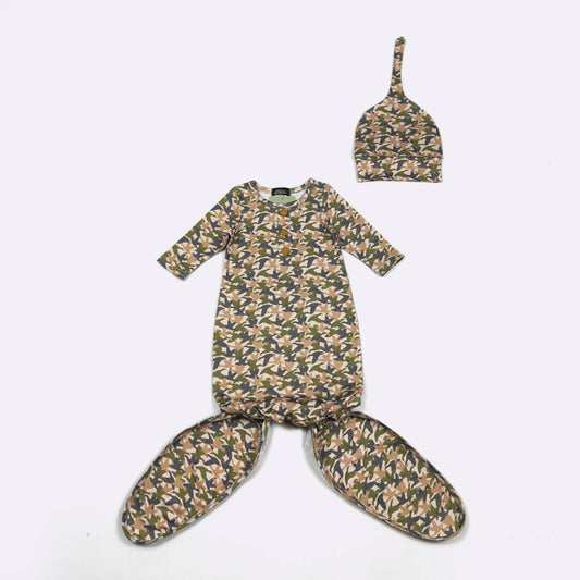 Mallard Collage Knotted Gown