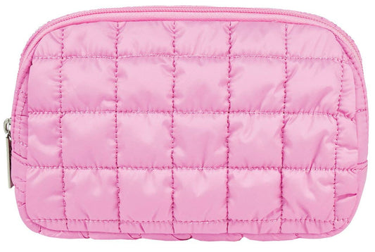Pink Quilted Belt Bag-