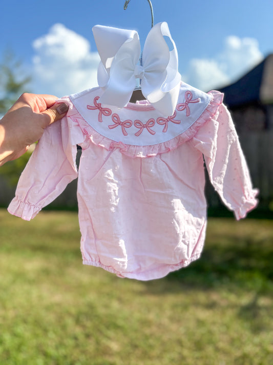 Pink Swiss Bow Bubble