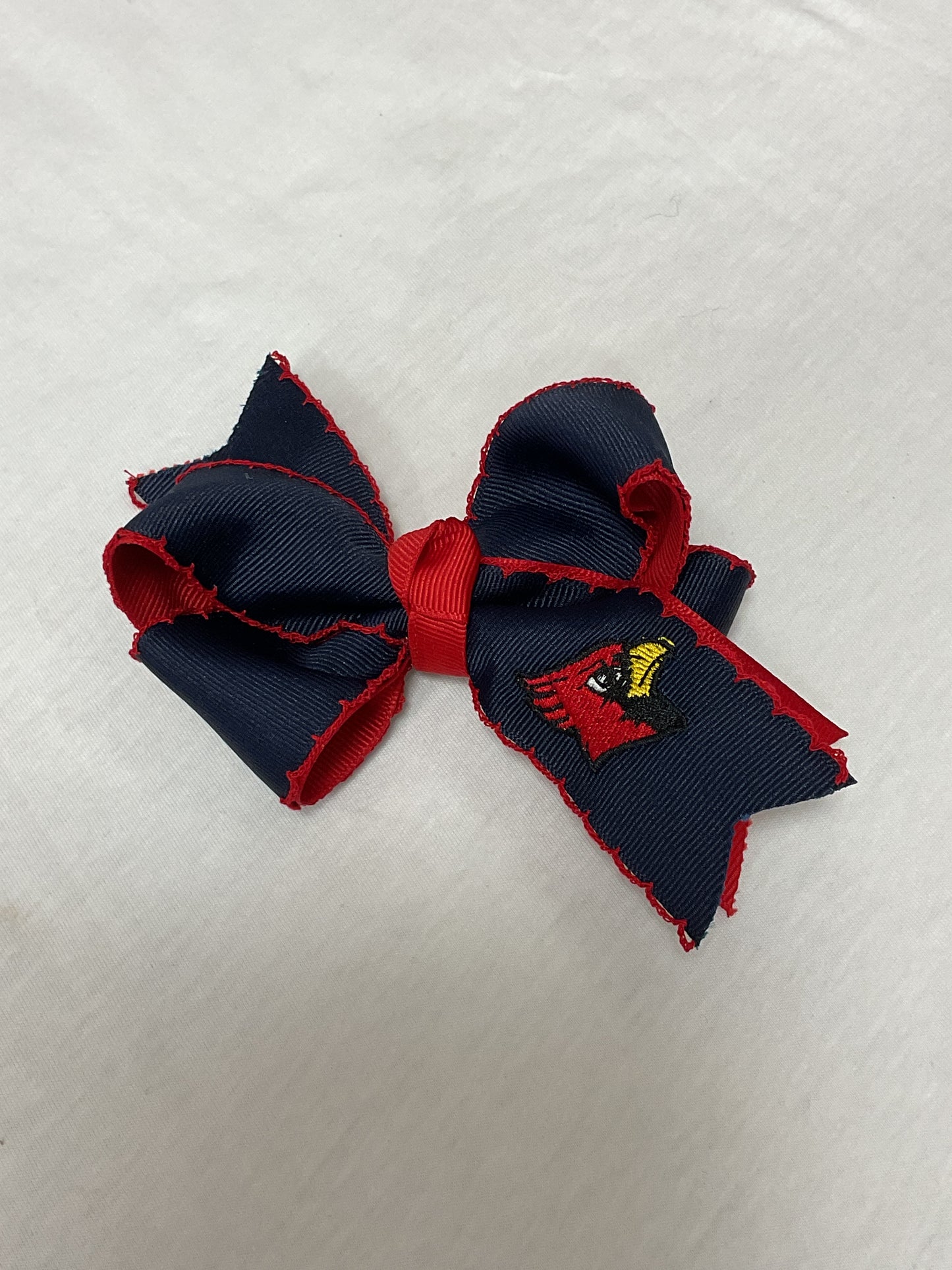Navy and Red School Bows