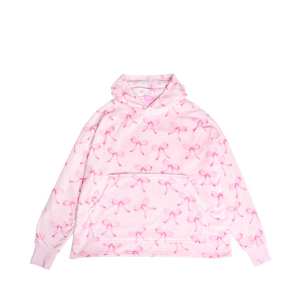 Fleece Printed Pullover Oversized Blanket Hoodie