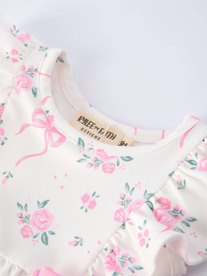 Pink Floral Bow Bubble