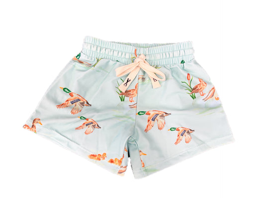 Baby Blue Mallard Swim Shorts