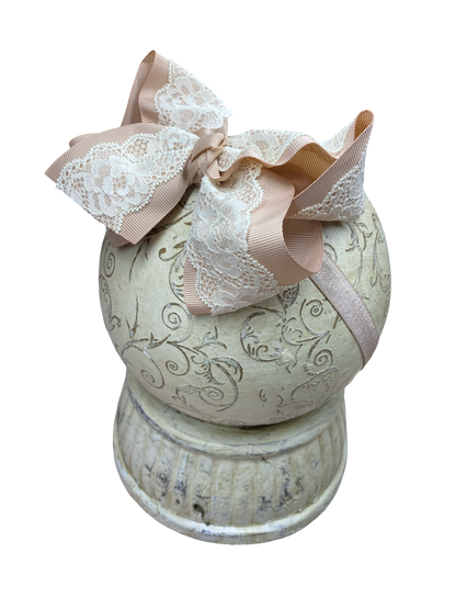 Chantilly Lace Two-Tone Bow Headband | Classic Lace Baby & Toddler Headband