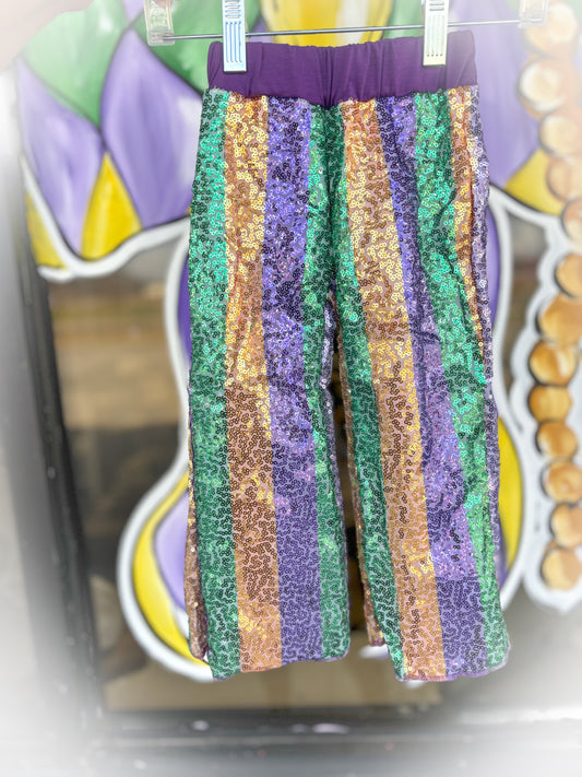 Striped Sequin Bellbottoms