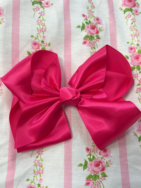 Hot Pink Satin Bow