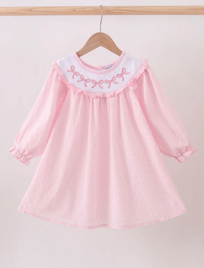 Pink Swiss Bow Dress