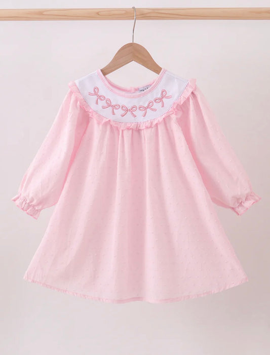 Pink Swiss Bow Dress