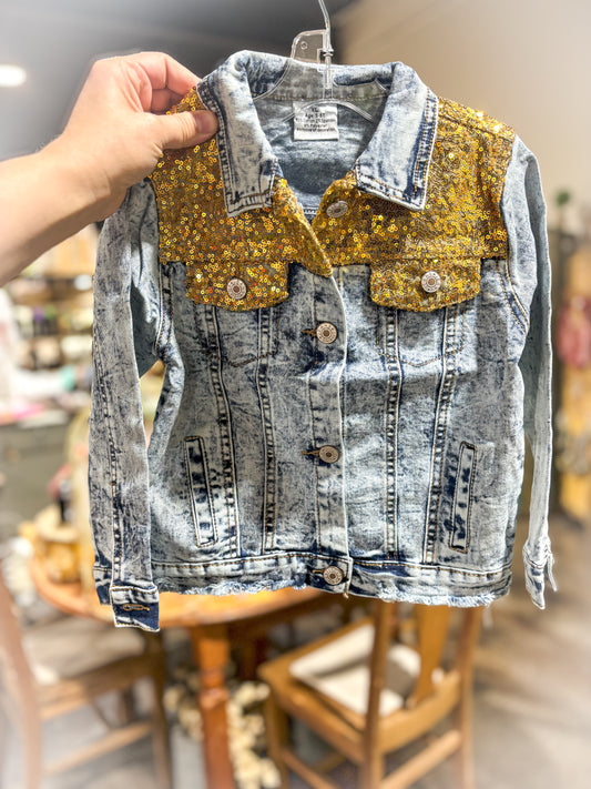 Denim Sequin Jacket