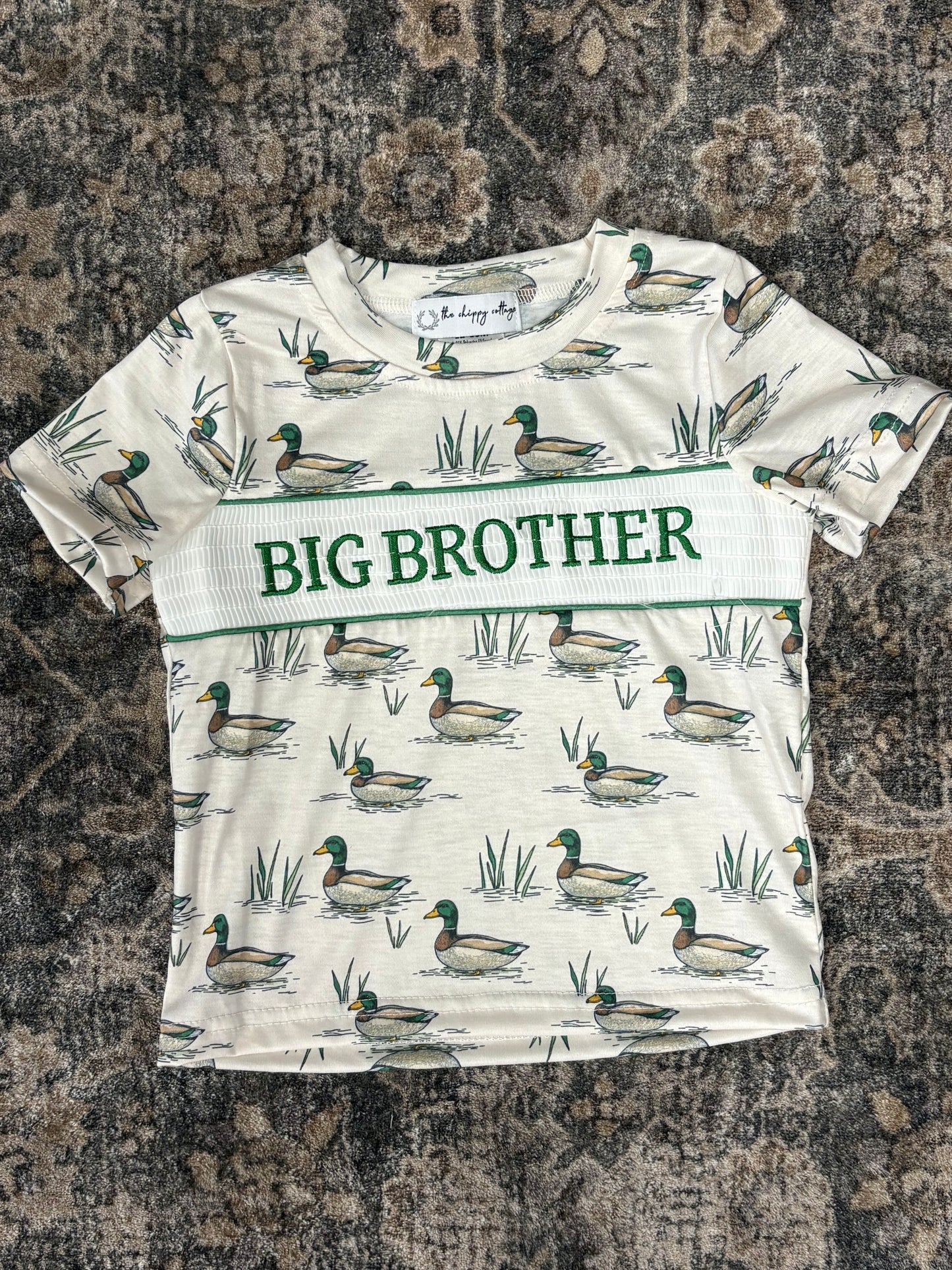 Vintage Mallard Smocked Big Brother Top