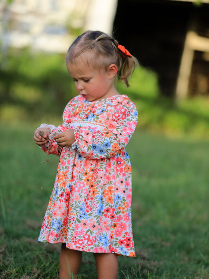 Floral Pumpkin Smock Dress