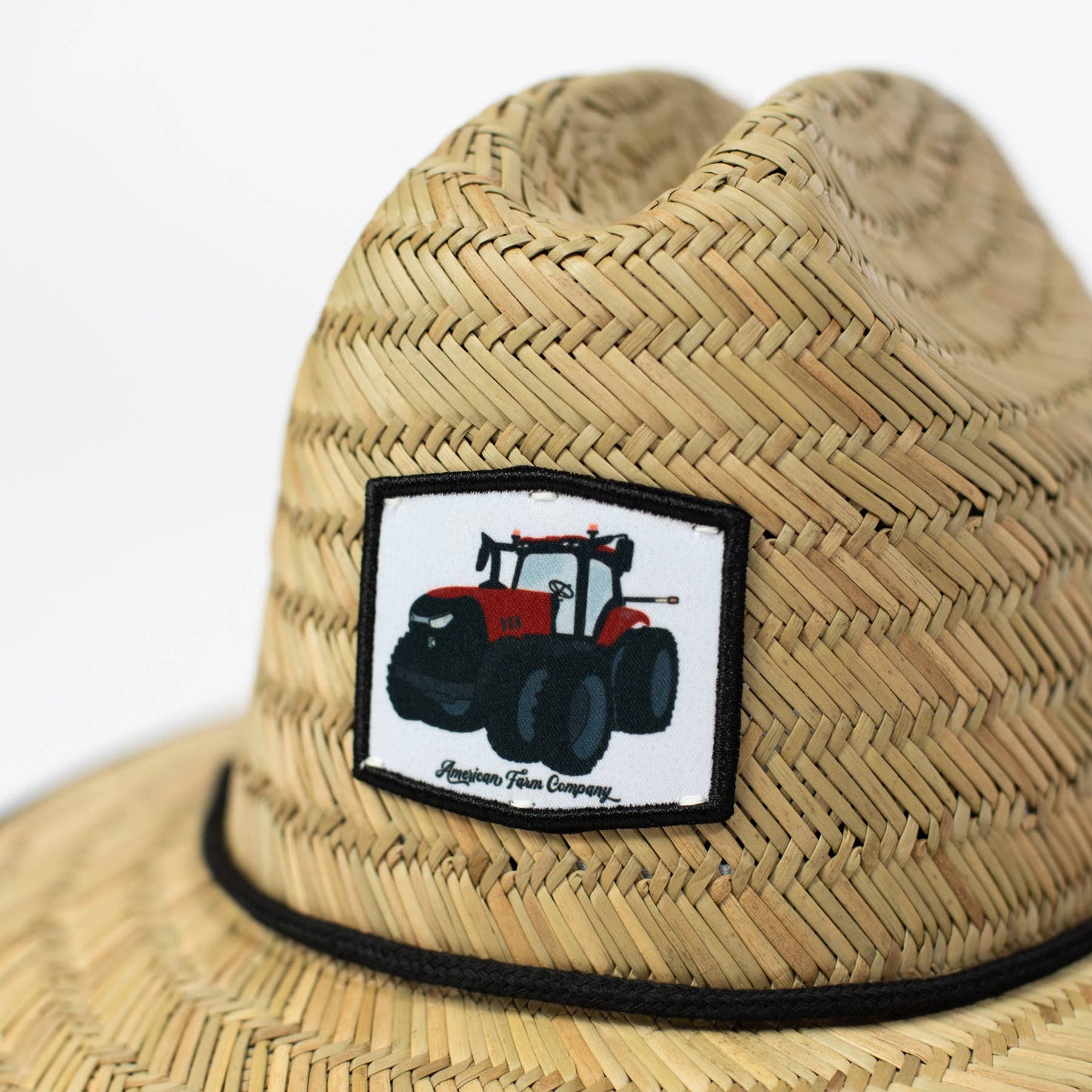 Summer Red Tractor Kids Straw Hat