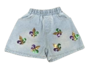 Fleur De Lis Sequin Short