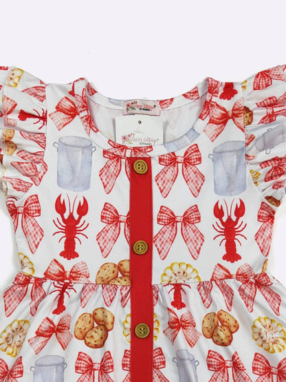 Crawfish Coquette Girls Dress