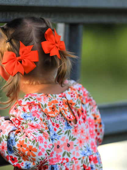 Floral Pumpkin Smock Dress