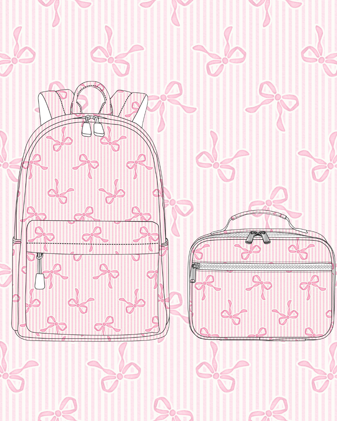 Backpack Set (Backpack & Lunchbox) BOWS