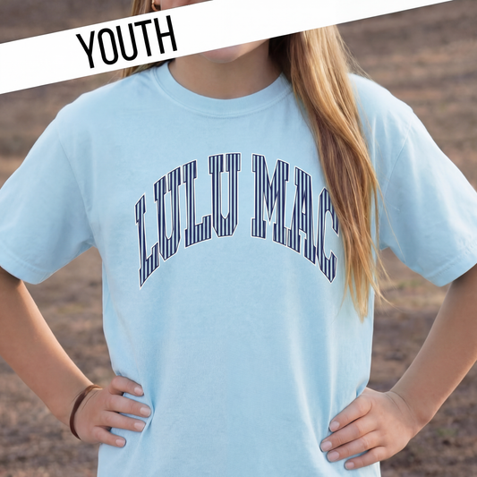 Stripe Chambray Youth Comfort Colors Tee LuluMac