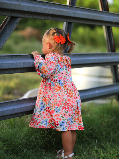 Floral Pumpkin Smock Dress