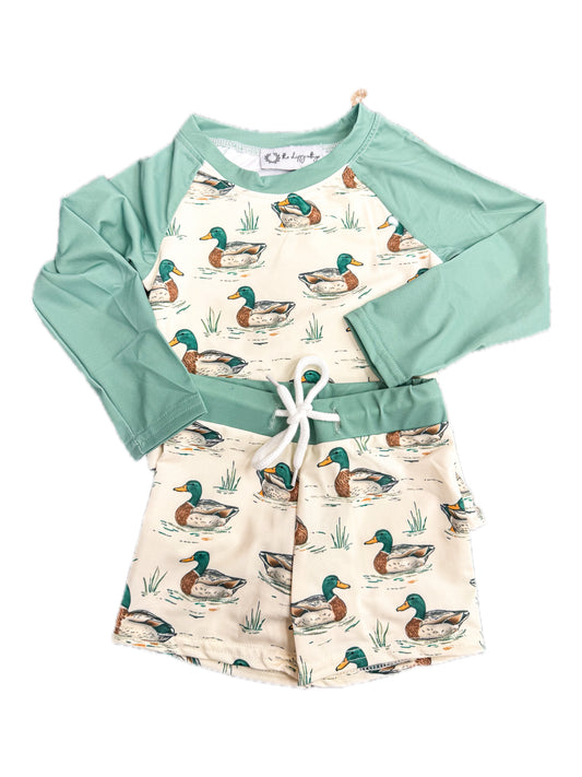 2PC Vintage Mallard Swim Set