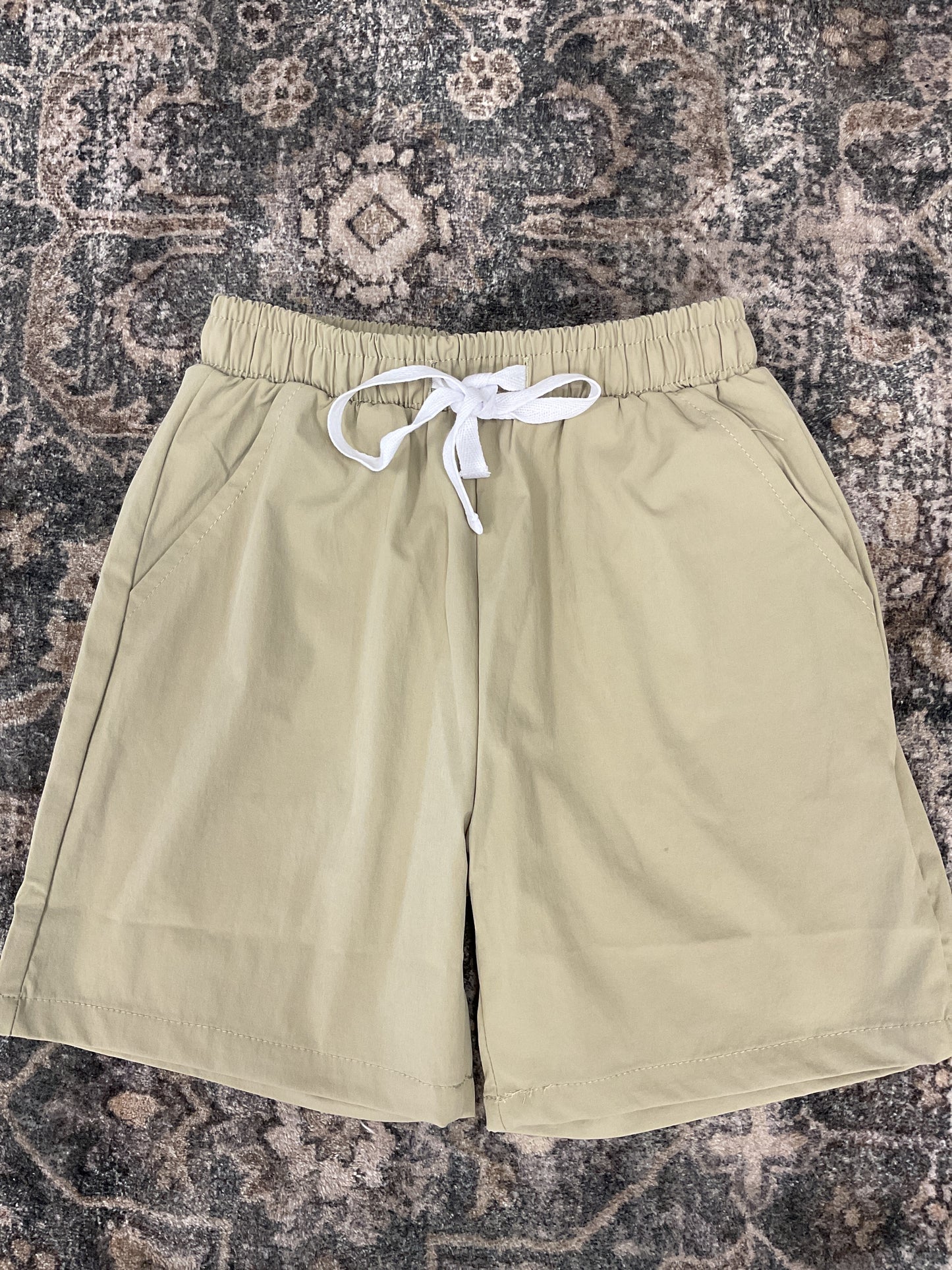 Khaki Pocket Performance Shorts