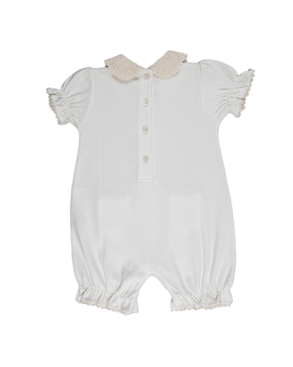 Cream Knit Pima Romper