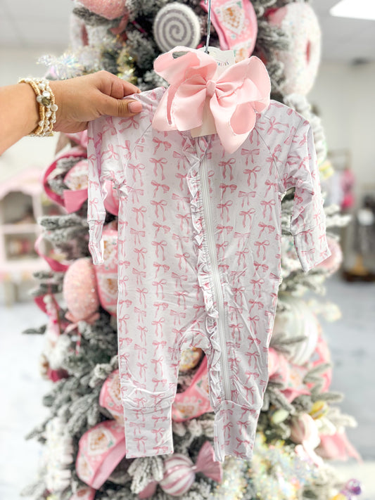 Pink Bow Bamboo Sleeper