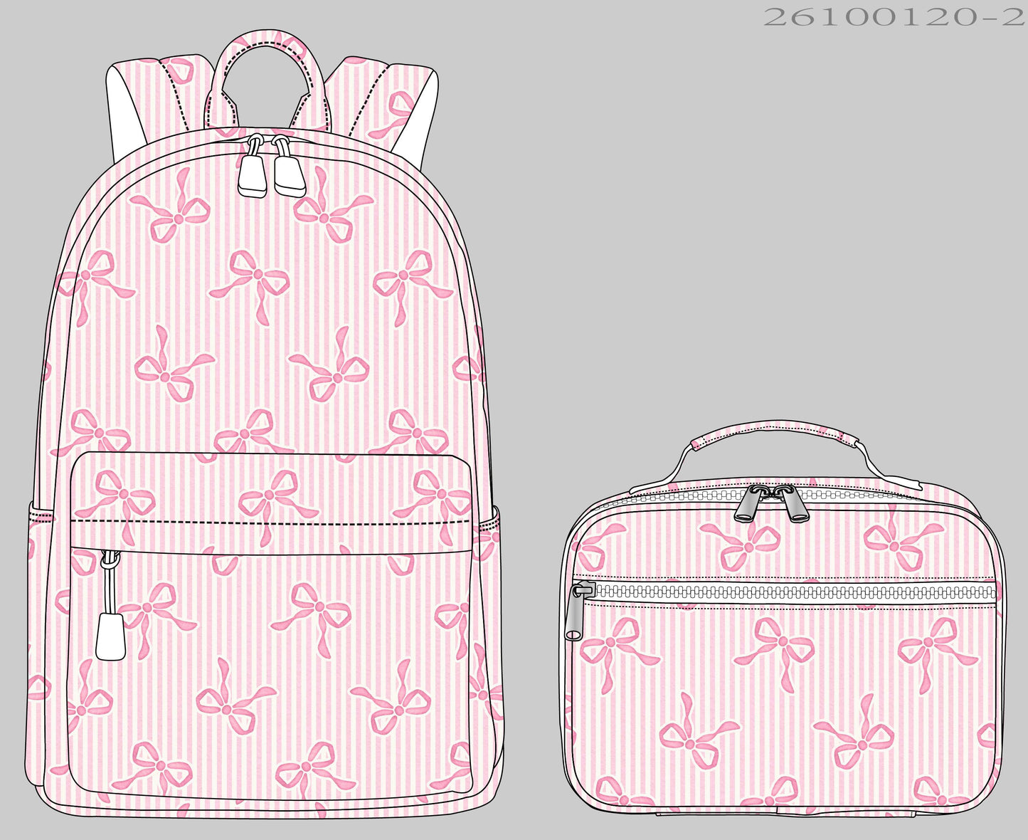 Backpack Set (Backpack & Lunchbox) BOWS