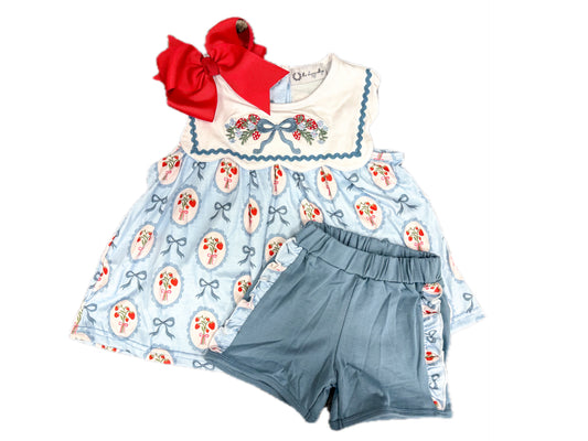 Strawberry Coquette Short Set
