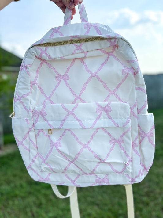 Pink Bow Backpack