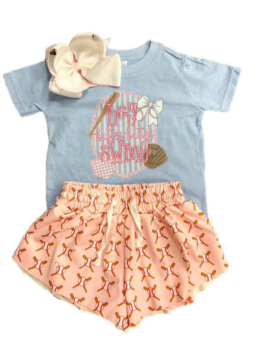 Hey Batter Blue Tee
