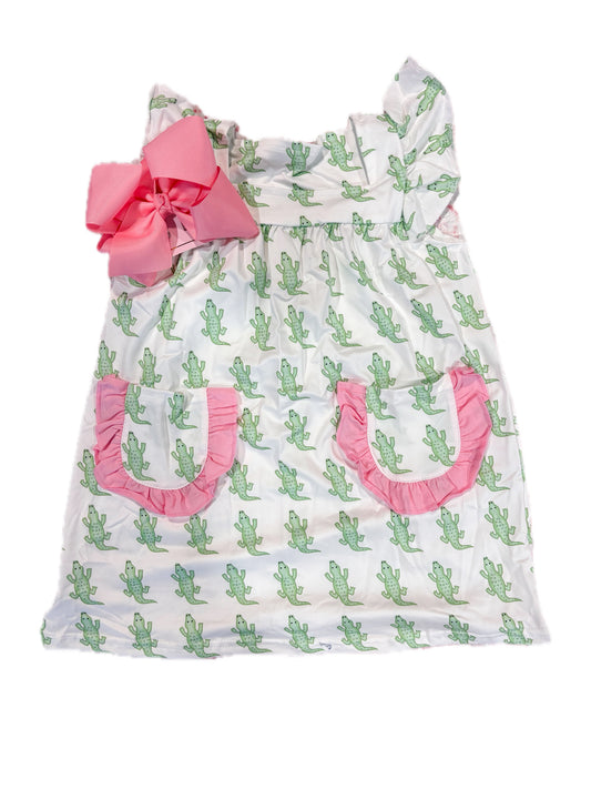 Pink Alligator Dress