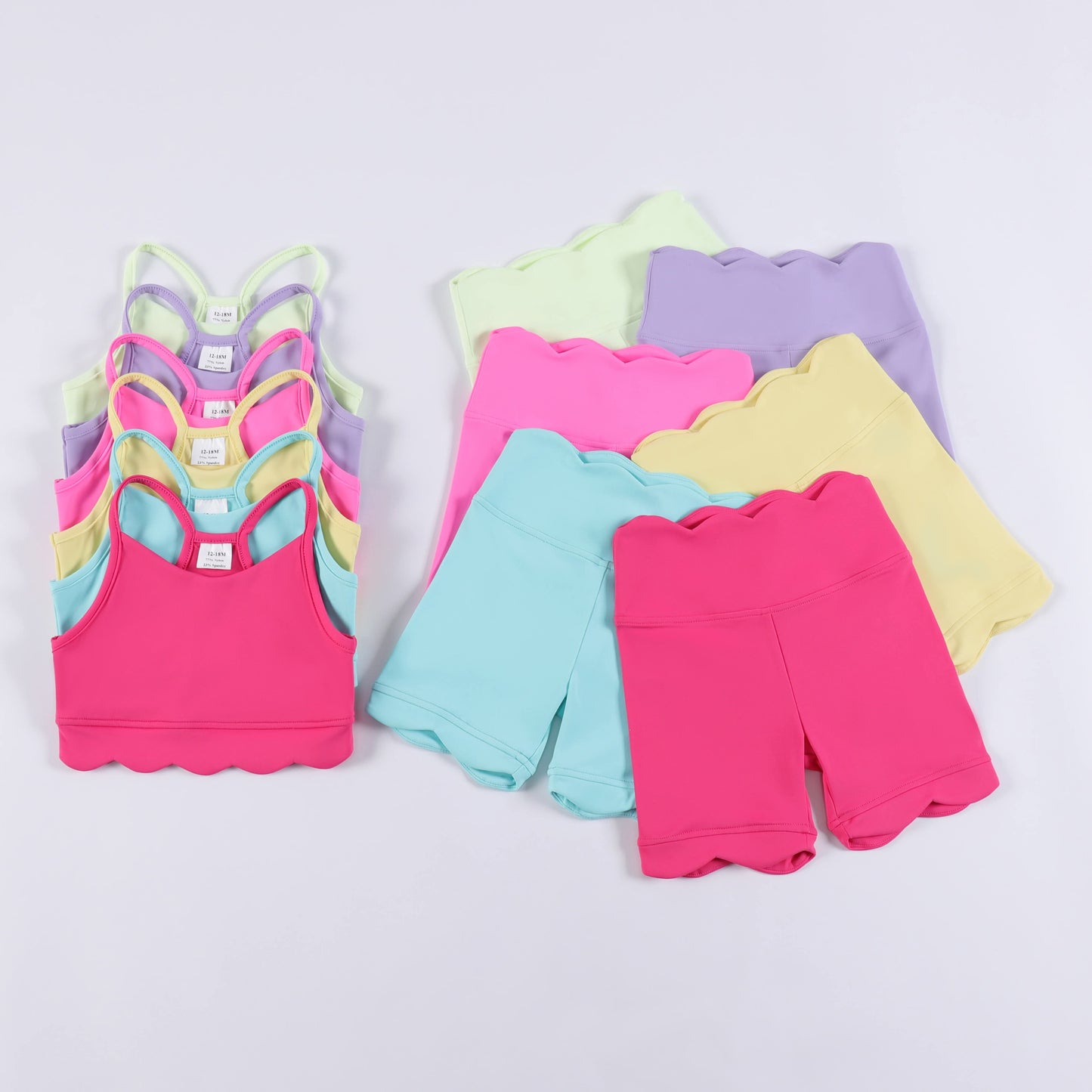 Scalloped Biker Set