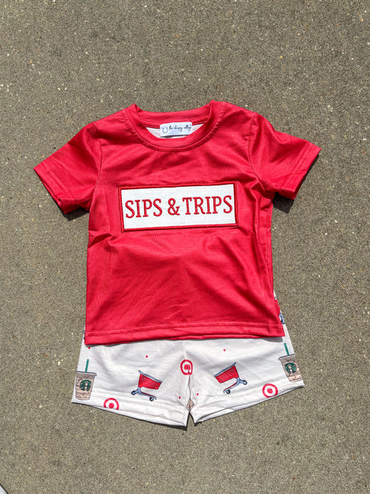 Sips & Trips Boy Short Set