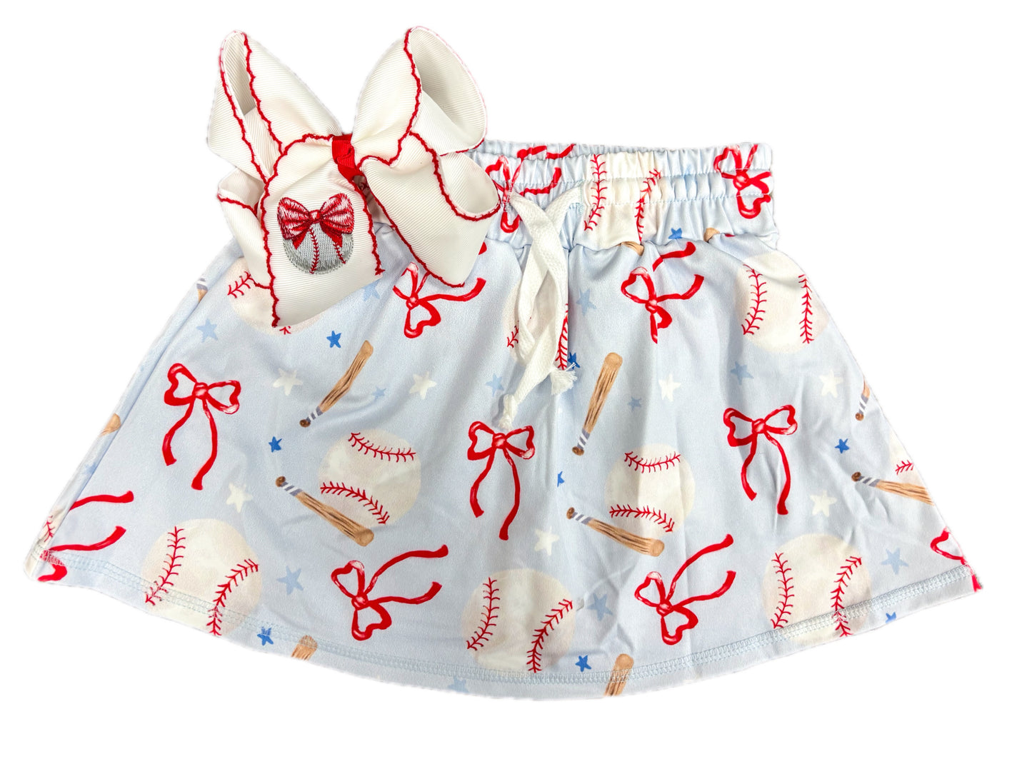 Baby Blue Baseball Skort