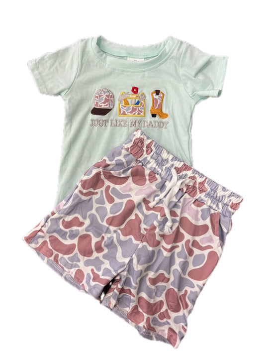 Just Like Daddy Short Set