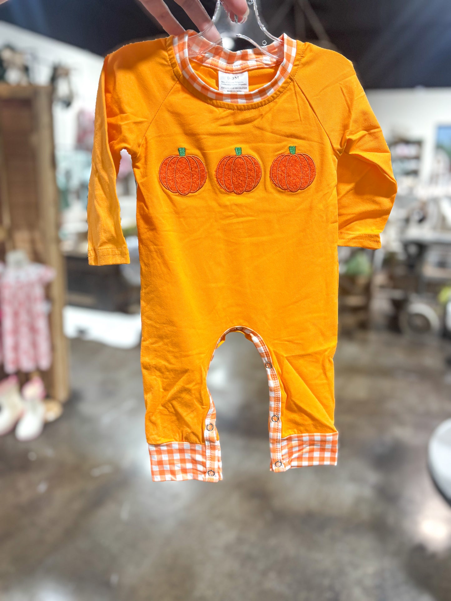 Orange Pumpkin Romper