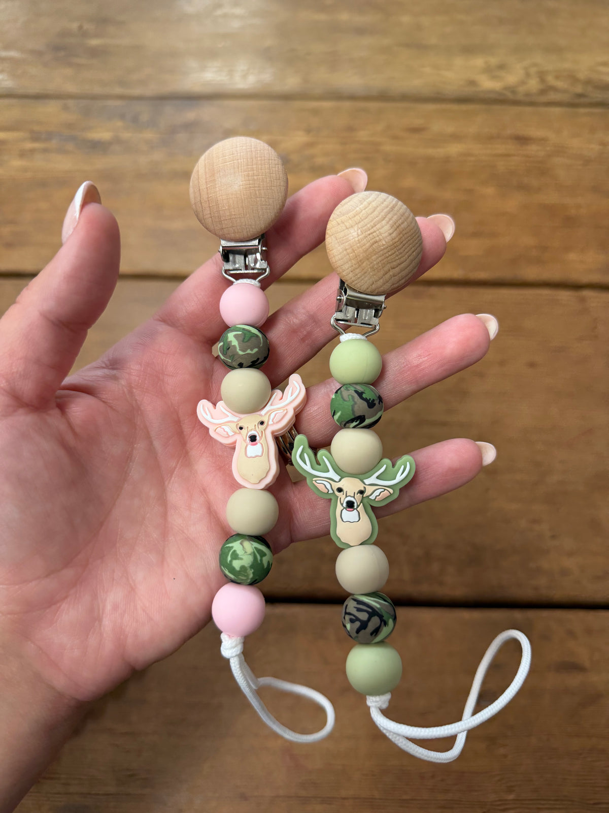 Deer Paci teething clip