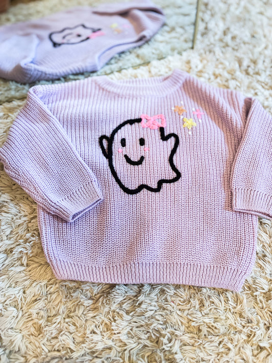 Purple Ghost Sweater