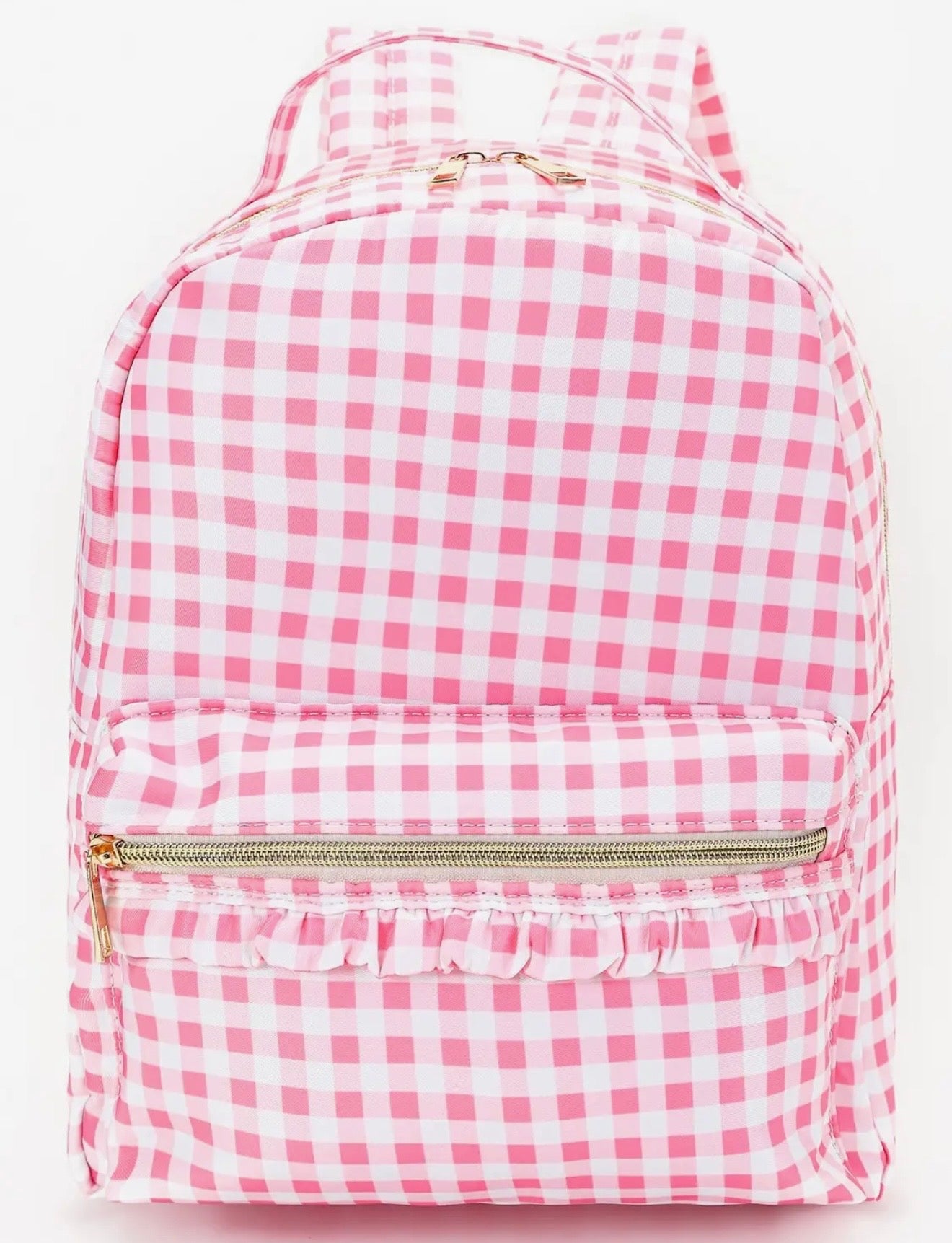 Pink Gingham Toddler Backpack
