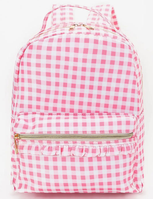 Pink Gingham Toddler Backpack