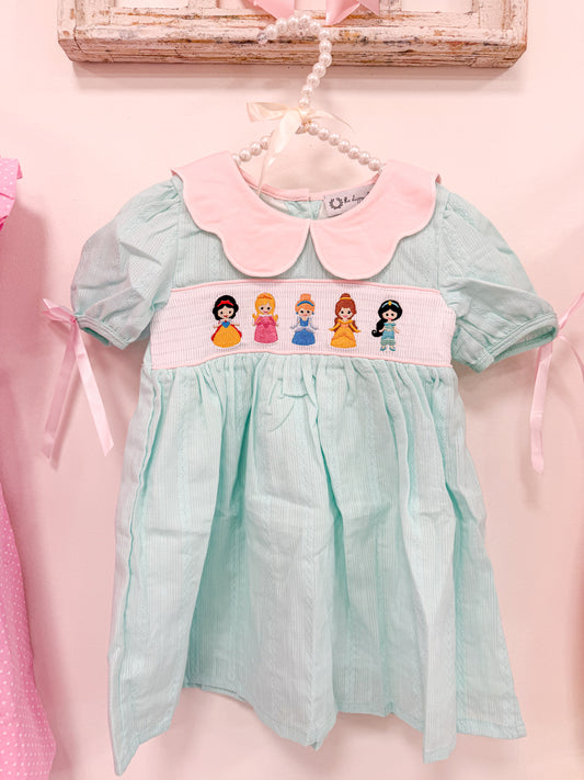 Blue Princess Smock Dress